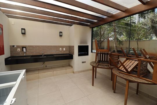 Área comum - Churrasqueira 1 de apartamento para alugar com 2 quartos, 34m² em Jurubatuba, São Paulo