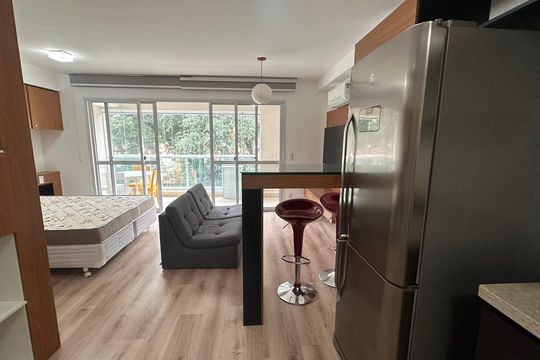 Studio de apartamento para alugar com 1 quarto, 48m² em Brooklin Paulista, São Paulo