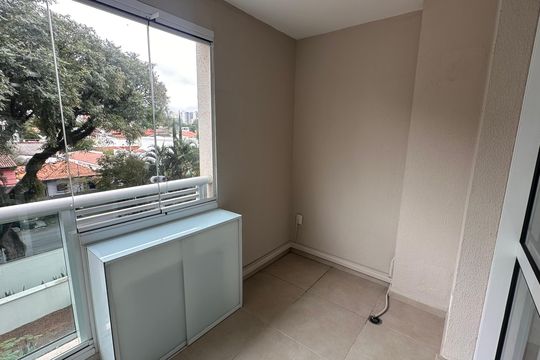 Varanda do Studio de apartamento para alugar com 1 quarto, 48m² em Brooklin Paulista, São Paulo