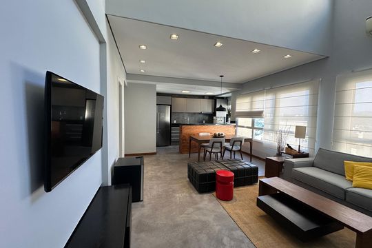 Sala de apartamento à venda com 1 quarto, 78m² em Alphaville Conde Ii, Barueri