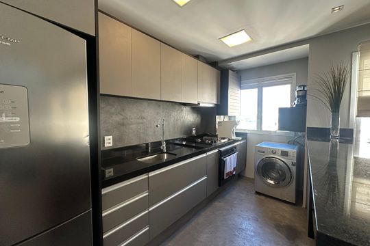 Cozinha de apartamento à venda com 1 quarto, 78m² em Alphaville Conde Ii, Barueri