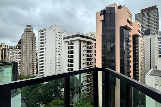 Varanda da Sala de apartamento à venda com 1 quarto, 51m² em Itaim Bibi, São Paulo