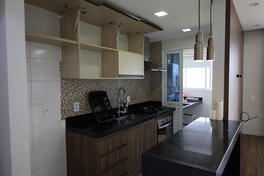 Cozinha de apartamento para alugar com 2 quartos, 56m² em Interlagos, São Paulo