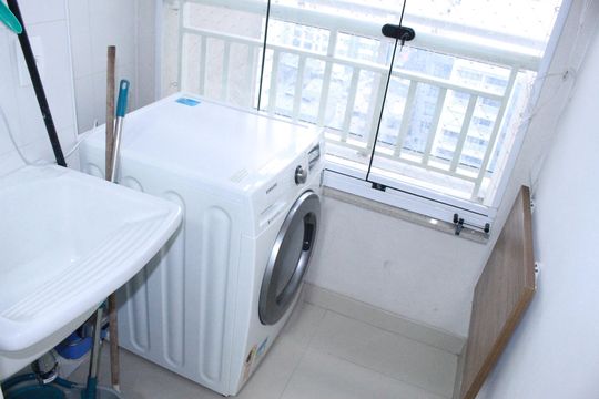 Área de serviço de apartamento para alugar com 1 quarto, 47m² em Santa Efigênia, São Paulo