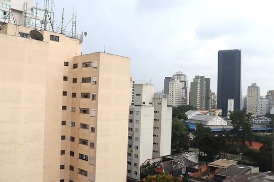 Vista da Sala de kitnet/studio à venda com 1 quarto, 52m² em Consolação, São Paulo