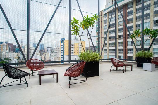 Área comum - Mirante de kitnet/studio para alugar com 1 quarto, 23m² em Consolação, São Paulo