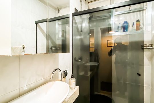 Banheiro de apartamento para alugar com 3 quartos, 95m² em Chácara Cruzeiro do Sul, São Paulo