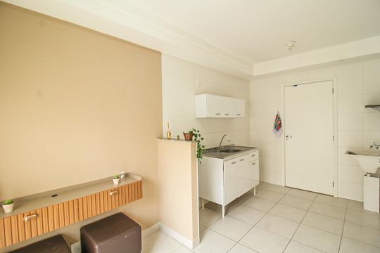 Sala/Cozinha de apartamento para alugar com 1 quarto, 31m² em Vila Palmeiras, São Paulo