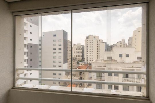 Varanda da Sala de apartamento para alugar com 1 quarto, 38m² em Campos Elíseos, São Paulo