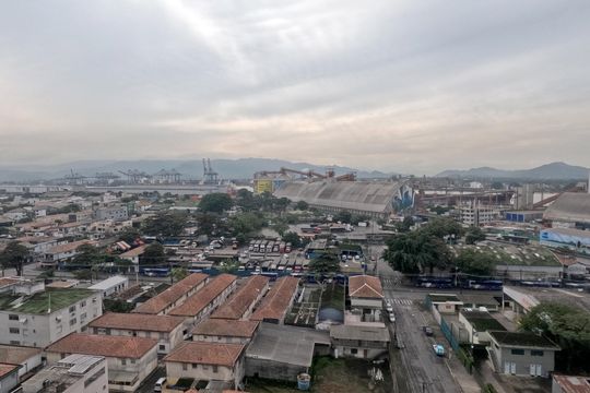 Vista da Varanda da Sala de apartamento para alugar com 2 quartos, 94m² em Ponta da Praia, Santos