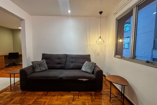 Sala de apartamento para alugar com 3 quartos, 106m² em Pinheiros, São Paulo
