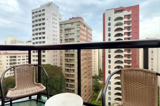 Varanda de apartamento para alugar com 1 quarto, 50m² em Jardim Paulista, São Paulo