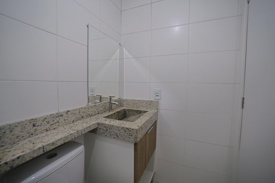 Banheiro de apartamento para alugar com 2 quartos, 38m² em Vila Nhocune, São Paulo
