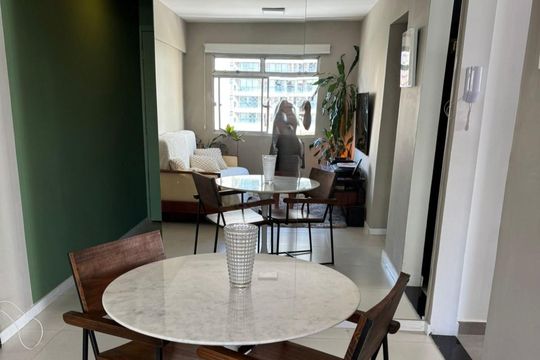 Sala de apartamento à venda com 1 quarto, 49m² em Vila Nova Conceição, São Paulo