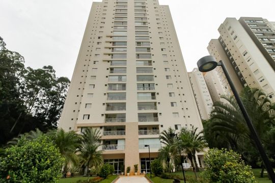 Fachada do bloco de apartamento para alugar com 3 quartos, 96m² em Vila Andrade, São Paulo
