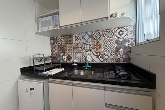 Cozinha de apartamento para alugar com 1 quarto, 35m² em Boqueirão, Santos
