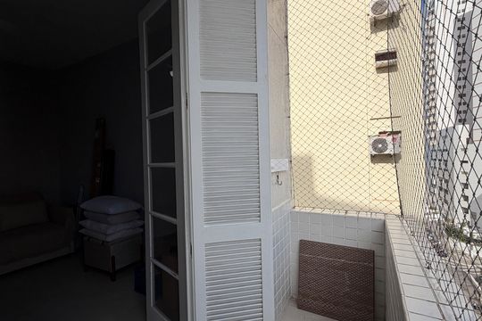 Varanda do Quarto de apartamento para alugar com 1 quarto, 35m² em Boqueirão, Santos