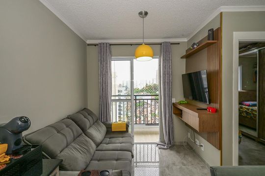 Sala de apartamento à venda com 2 quartos, 43m² em Parque Reboucas, São Paulo