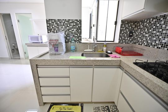 Cozinha de apartamento para alugar com 2 quartos, 126m² em Setor Oeste, Goiânia