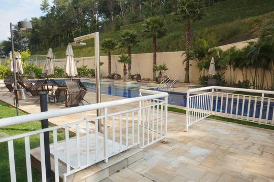 Área comum - Piscina de apartamento para alugar com 1 quarto, 72m² em Tamboré, Santana de Parnaíba