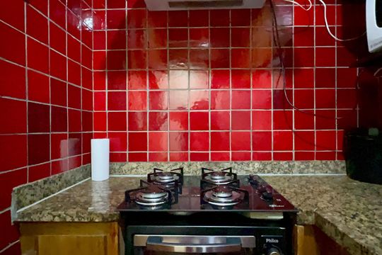 Cozinha de apartamento para alugar com 1 quarto, 38m² em Cerqueira César, São Paulo