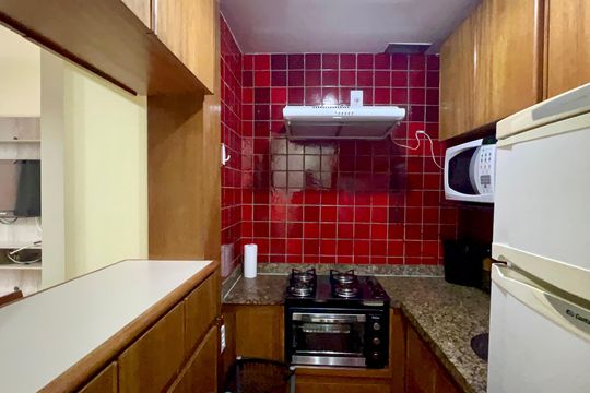 Cozinha de apartamento para alugar com 1 quarto, 38m² em Cerqueira César, São Paulo