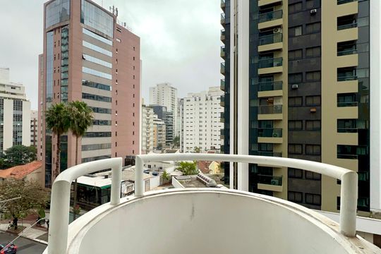 Varanda da Sala de apartamento para alugar com 1 quarto, 38m² em Cerqueira César, São Paulo