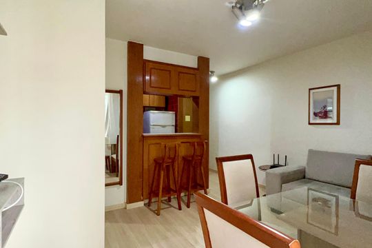 Sala de apartamento para alugar com 1 quarto, 38m² em Cerqueira César, São Paulo