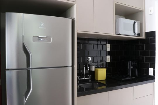 Cozinha de kitnet/studio para alugar com 1 quarto, 34m² em Perdizes, São Paulo