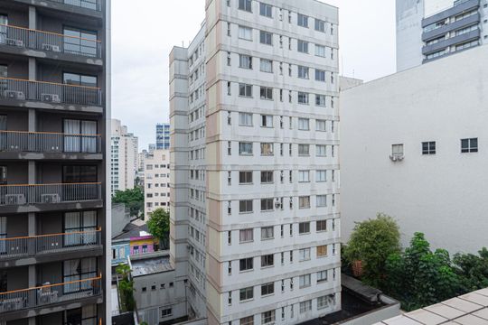 Vista do Quarto de kitnet/studio para alugar com 1 quarto, 31m² em Bela Vista, São Paulo