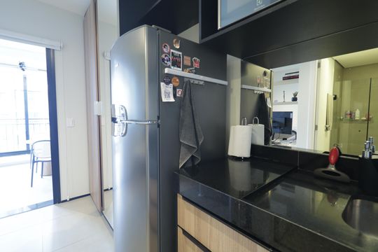 Cozinha de kitnet/studio à venda com 1 quarto, 30m² em Vila Mariana, São Paulo