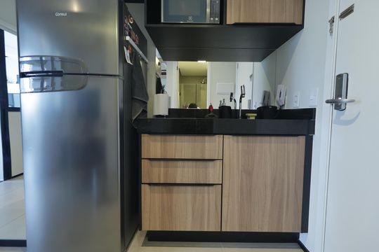 Cozinha de kitnet/studio à venda com 1 quarto, 30m² em Vila Mariana, São Paulo