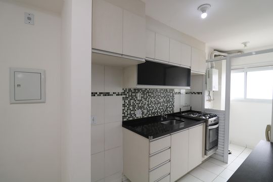 Cozinha de apartamento para alugar com 1 quarto, 35m² em Quinta da Paineira, São Paulo