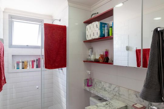 Banheiro da Suíte de apartamento à venda com 2 quartos, 64m² em Vila Santa Catarina, São Paulo