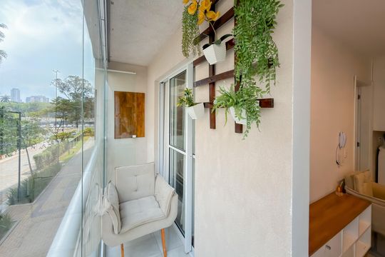 Varanda do Quarto de apartamento para alugar com 1 quarto, 30m² em Cambuci, São Paulo