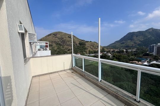 Varanda do quarto de apartamento à venda com 3 quartos, 155m² em Recreio dos Bandeirantes, Rio de Janeiro