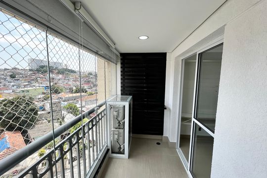 Varanda da Sala de apartamento para alugar com 3 quartos, 66m² em Vila Santa Maria, São Paulo