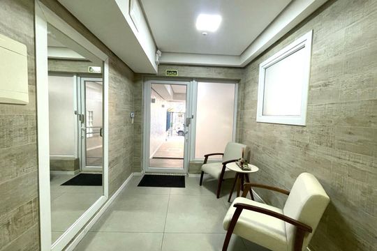 Área comum de apartamento à venda com 1 quarto, 65m² em Vila Rosa, Novo Hamburgo