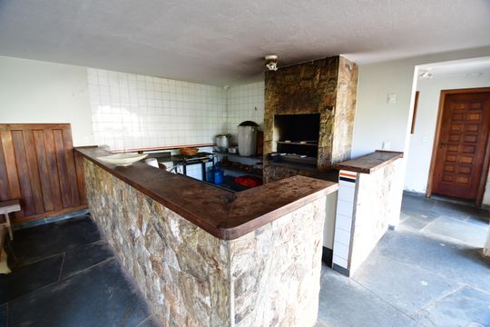 Varanda gourmet de casa de condomínio à venda com 4 quartos, 850m² em Sítios de Recreio Gramado, Campinas