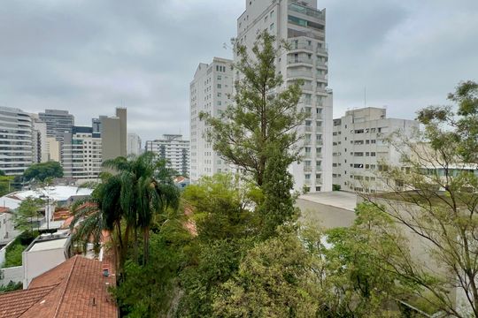 Vista da Varanda da Sala de apartamento para alugar com 1 quarto, 56m² em Pinheiros, São Paulo