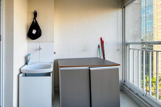 Área de serviço de apartamento para alugar com 1 quarto, 35m² em Pinheiros, São Paulo