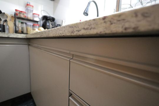Cozinha de apartamento à venda com 2 quartos, 85m² em Jardim Irene, Santo André