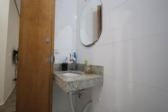 Banheiro de apartamento à venda com 2 quartos, 85m² em Jardim Irene, Santo André