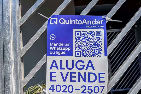 Placa Instalada na Fachada de apartamento à venda com 2 quartos, 42m² em Cidade São Jorge, Santo André