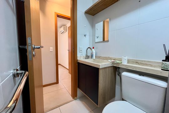 Banheiro Social de apartamento para alugar com 3 quartos, 90m² em Jacarepaguá, Rio de Janeiro