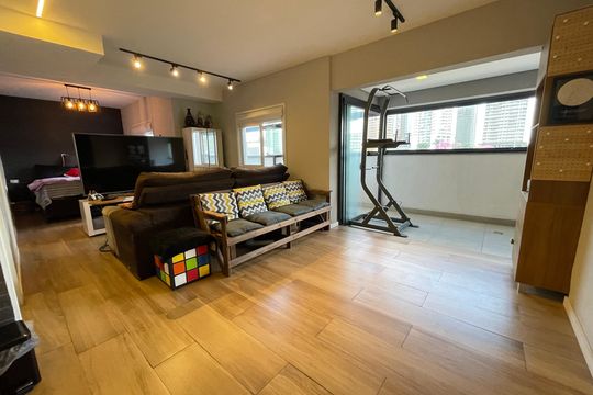 Sala de apartamento à venda com 1 quarto, 77m² em Butantã, São Paulo