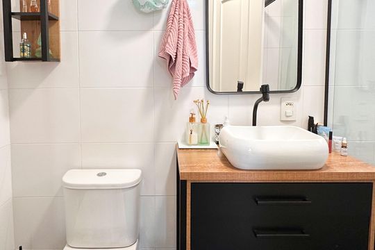 Banheiro da Suíte de apartamento à venda com 3 quartos, 84m² em Santa Terezinha, São Bernardo do Campo