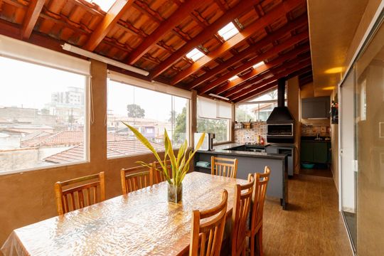 Varanda gourmet de casa de condomínio à venda com 3 quartos, 144m² em Vila Nova Mazzei, São Paulo