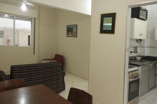 Sala de apartamento para alugar com 1 quarto, 60m² em Boqueirão, Santos