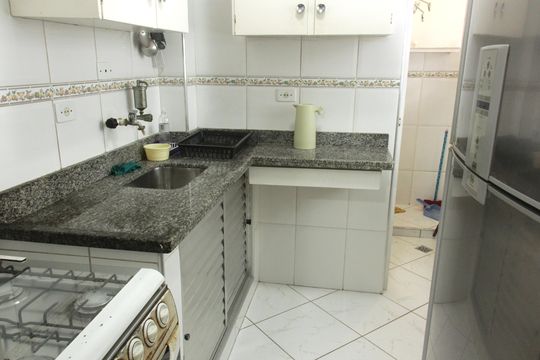 Cozinha e Área de Serviço de apartamento para alugar com 1 quarto, 60m² em Boqueirão, Santos